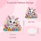 Easter Diamond Art Tabletop Kits, Flowers Rabbit Diamond Art Painting Desktop Ornaments for Adult, DIY Special Shaped Crystal Desk Placement Ornament for Home Decor